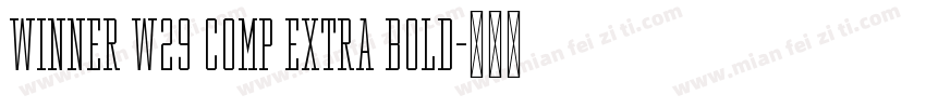 Winner W29 Comp Extra Bold字体转换